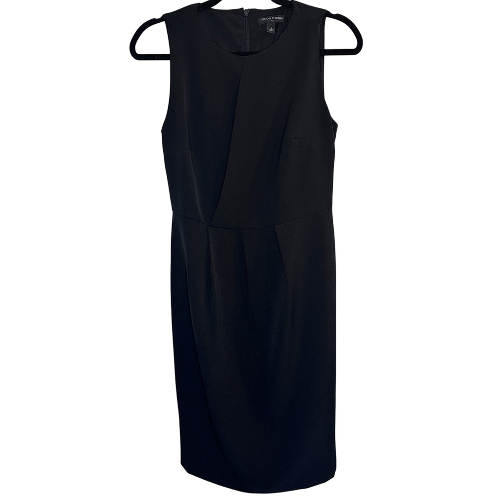 Banana‎ Republic Black Sleeveless Dress Career Office Womens 2